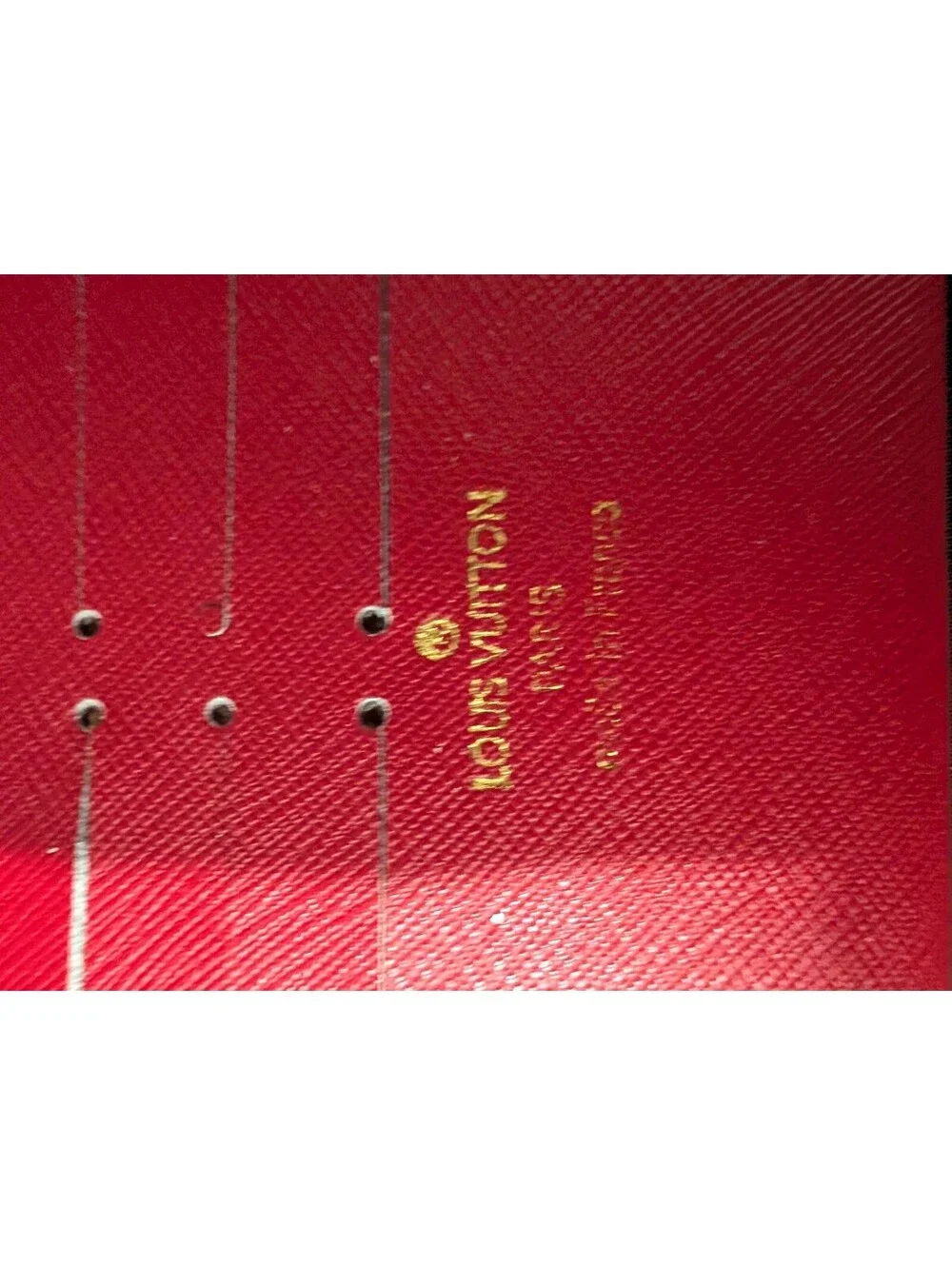 Louis Vuitton Pouchette Red Leather Card Insert
